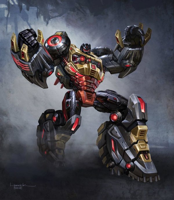 Transformers Fall Of Cybertron Dino Form Grimlock Concept Art  (2 of 3)